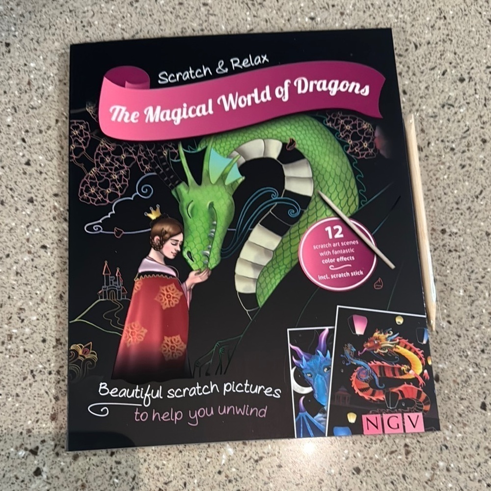 Scratch & Relax Magical World of Dragons activity book